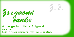 zsigmond hanke business card